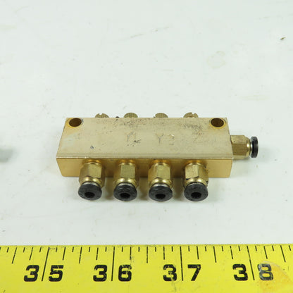 Aluminum Piston Oil Distributor Manifold Block 4 Position Lot Of 2