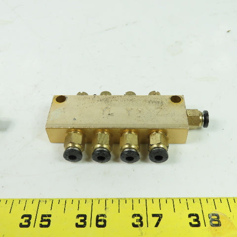 Aluminum Piston Oil Distributor Manifold Block 4 Position Lot Of 2