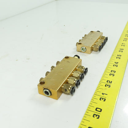 Aluminum Piston Oil Distributor Manifold Block 4 Position Lot Of 2