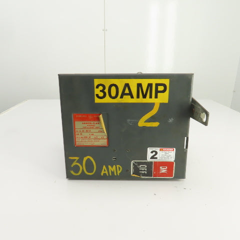 General Electric AC361R 30A 600V Fusible Bus Plug Switch 3PH 3W (Needs Spring)