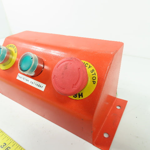 3-Button Machine Control Station E-Stop Push Button Momentary Contact Switches