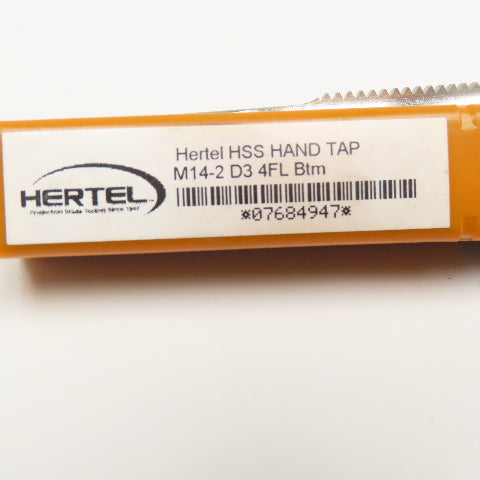 Hertel M14-2.0 D3 4 Flute Bottom Metric Hand Tap HSS New