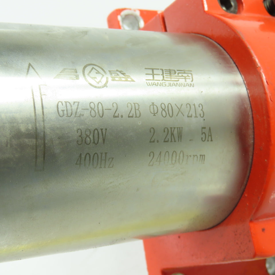 GDZ-80-2.2B 380V Water 2.2KW CNC Cooling Spindle Milling Motor 400Hz 24000RPM 5A