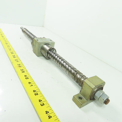 25mm OD Double Start Ball Screw 10mm Pitch 16" Screw Length 20-1/4"" OAL
