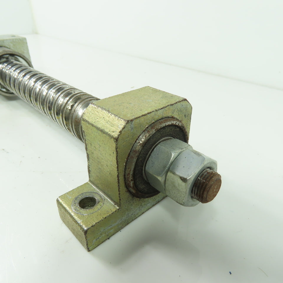 25mm OD Double Start Ball Screw 10mm Pitch 16" Screw Length 20-1/4"" OAL