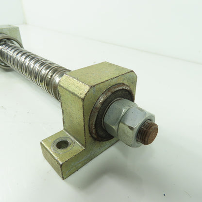 25mm OD Double Start Ball Screw 10mm Pitch 16" Screw Length 20-1/4"" OAL