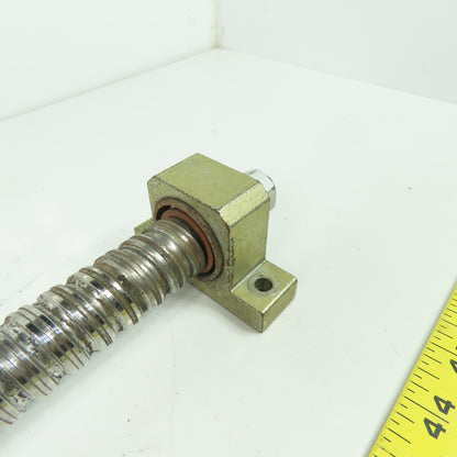 25mm OD Double Start Ball Screw 10mm Pitch 16" Screw Length 20-1/4"" OAL