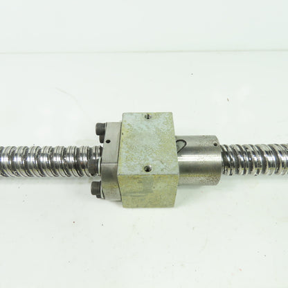 25mm OD Double Start Ball Screw 10mm Pitch 16" Screw Length 20-1/4"" OAL