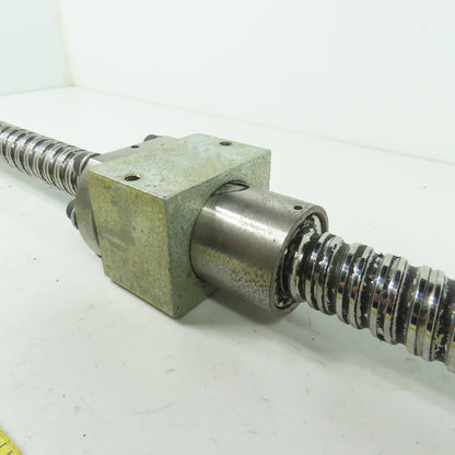25mm OD Double Start Ball Screw 10mm Pitch 16" Screw Length 20-1/4"" OAL