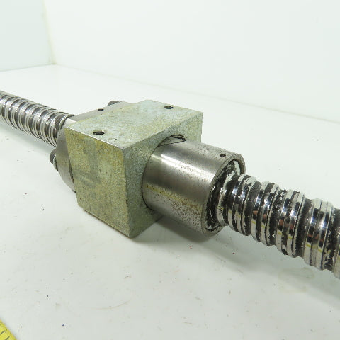 25mm OD Double Start Ball Screw 10mm Pitch 16" Screw Length 20-1/4"" OAL