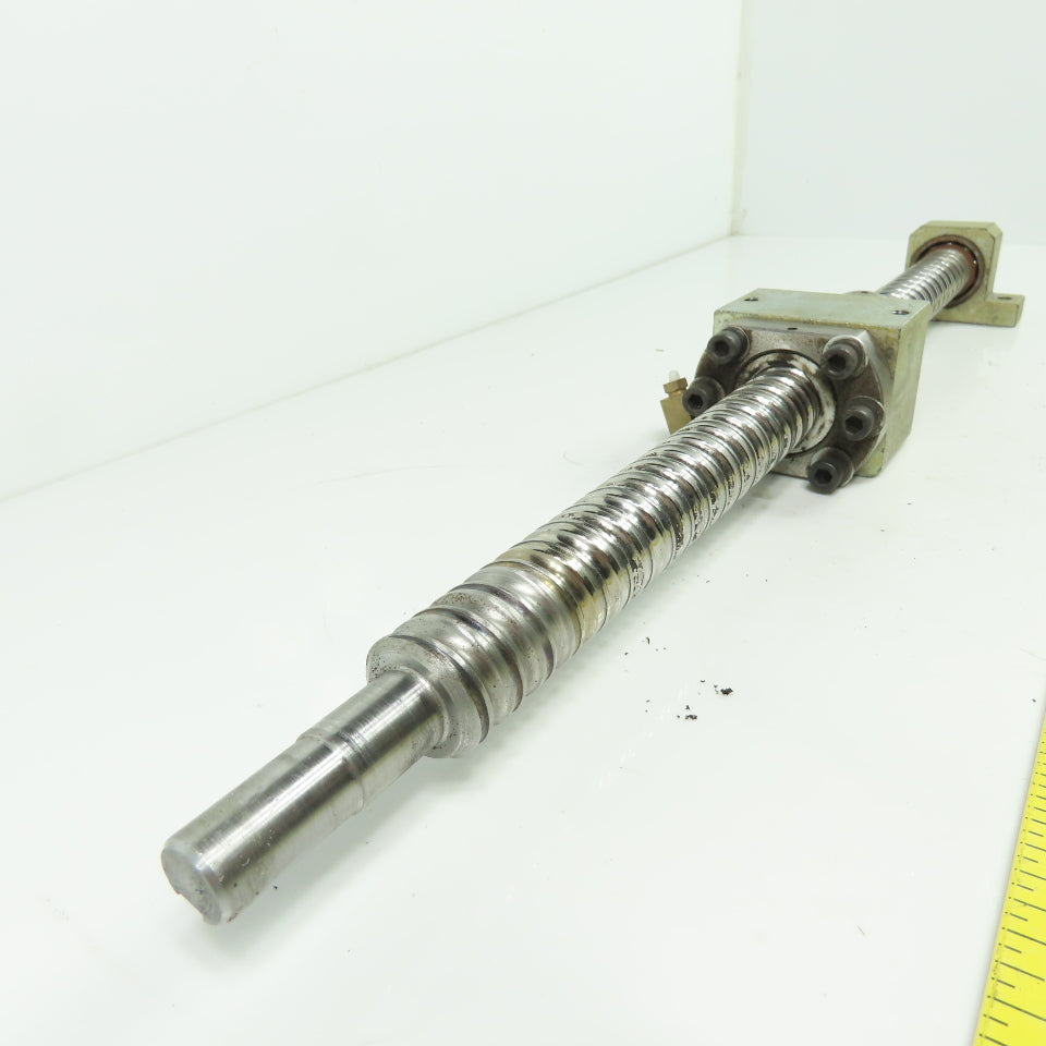 25mm OD Double Start Ball Screw 10mm Pitch 16" Screw Length 20-1/4"" OAL