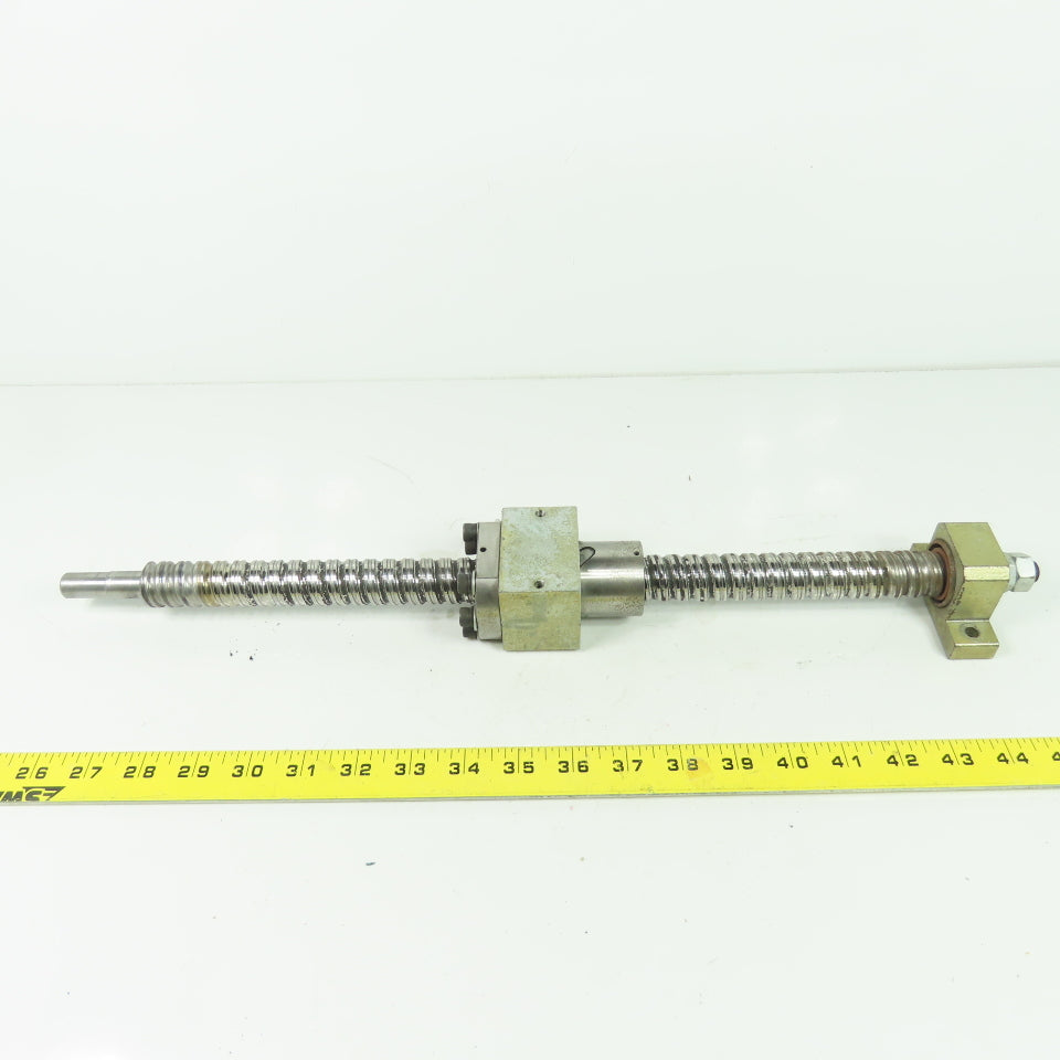 25mm OD Double Start Ball Screw 10mm Pitch 16" Screw Length 20-1/4"" OAL