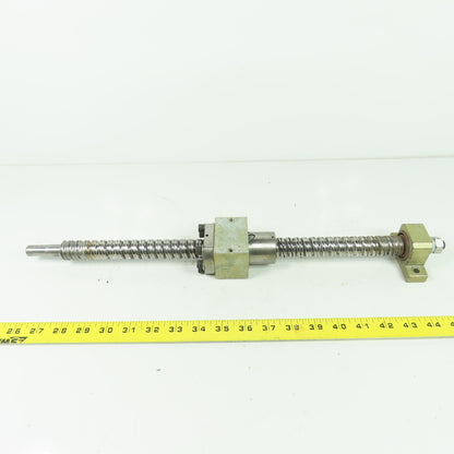 25mm OD Double Start Ball Screw 10mm Pitch 16" Screw Length 20-1/4"" OAL