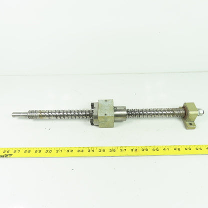 25mm OD Double Start Ball Screw 10mm Pitch 16" Screw Length 20-1/4"" OAL