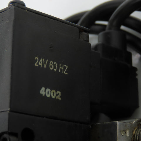 Parker MKH0NB54202A Solenoid Valve Manifold Assembly 120PSI 24VDC Coil