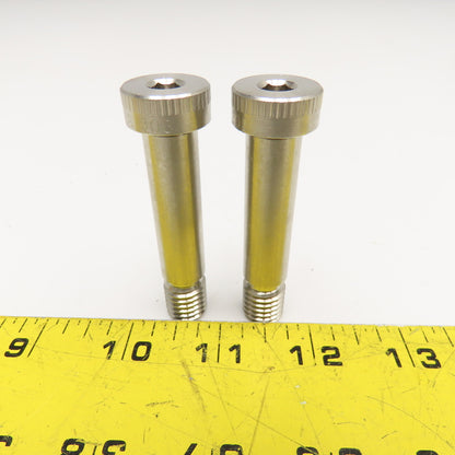 1/2" x 1-3/4" Stainless Steel Shoulder Bolt 2-11/16" OAL Lot Of 2