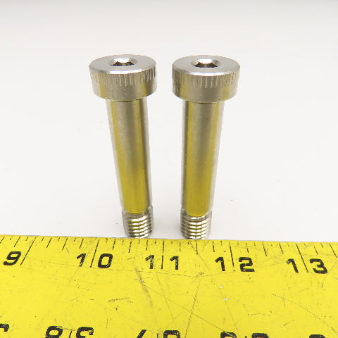 1/2" x 1-3/4" Stainless Steel Shoulder Bolt 2-11/16" OAL Lot Of 2