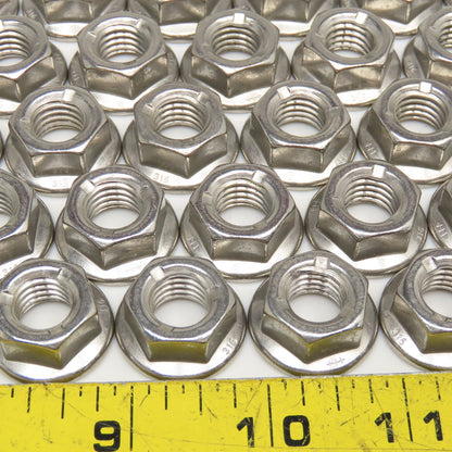 1/2-13 Stainless Steel Flange Hex Lock Nut Serrated Lot Of 45