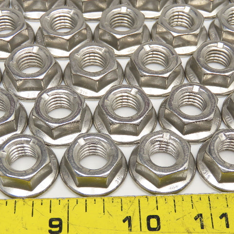 1/2-13 Stainless Steel Flange Hex Lock Nut Serrated Lot Of 45