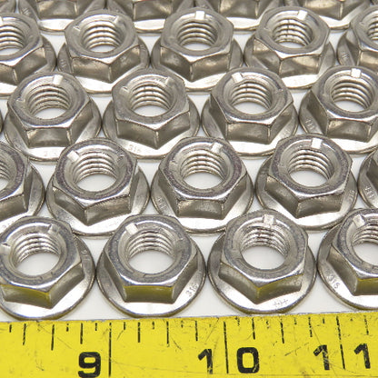 1/2-13 Stainless Steel Flange Hex Lock Nut Serrated Lot Of 45