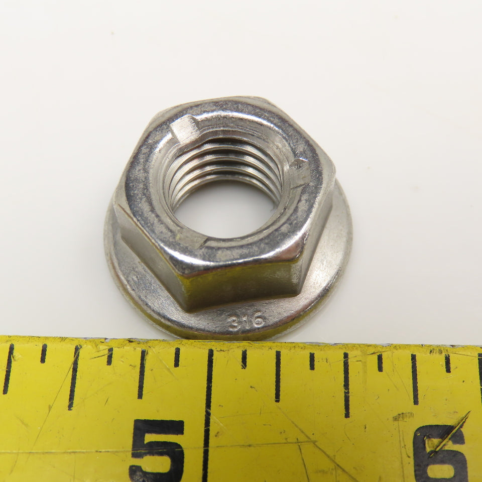 1/2-13 Stainless Steel Flange Hex Lock Nut Serrated Lot Of 45
