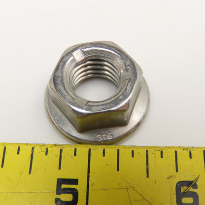 1/2-13 Stainless Steel Flange Hex Lock Nut Serrated Lot Of 45