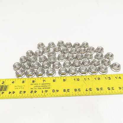 1/2-13 Stainless Steel Flange Hex Lock Nut Serrated Lot Of 45