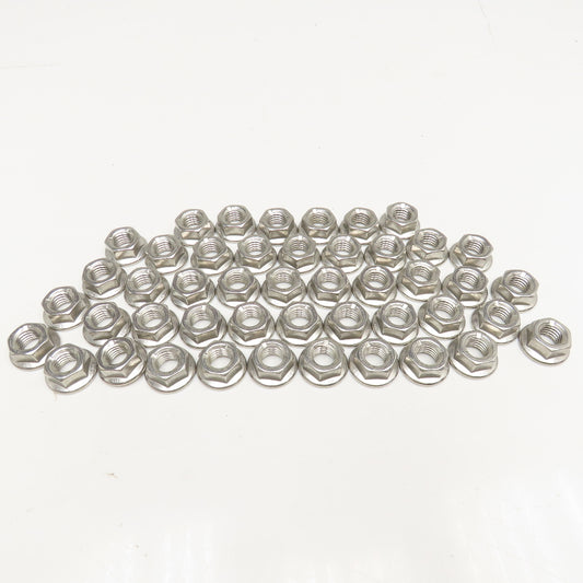1/2-13 Stainless Steel Flange Hex Lock Nut Serrated Lot Of 45