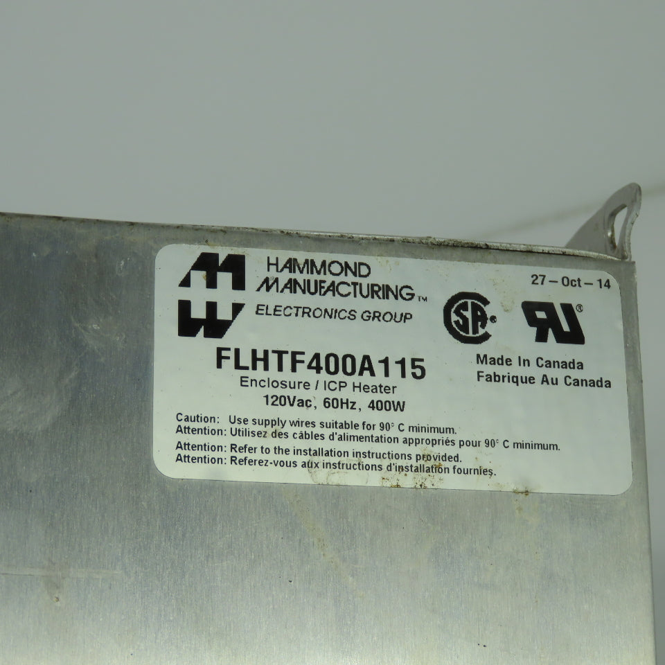 Hammond FLHTF400A115 Enclosure Climate Control Heater Thermostat 120VAC 400W