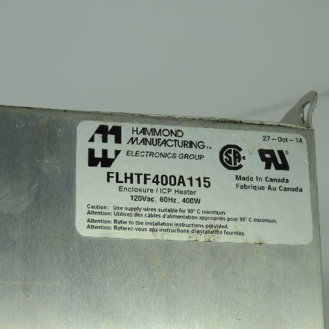 Hammond FLHTF400A115 Enclosure Climate Control Heater Thermostat 120VAC 400W