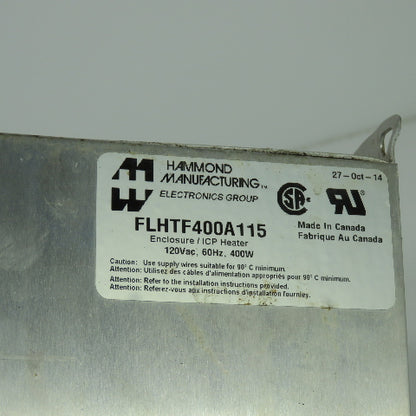 Hammond FLHTF400A115 Enclosure Climate Control Heater Thermostat 120VAC 400W