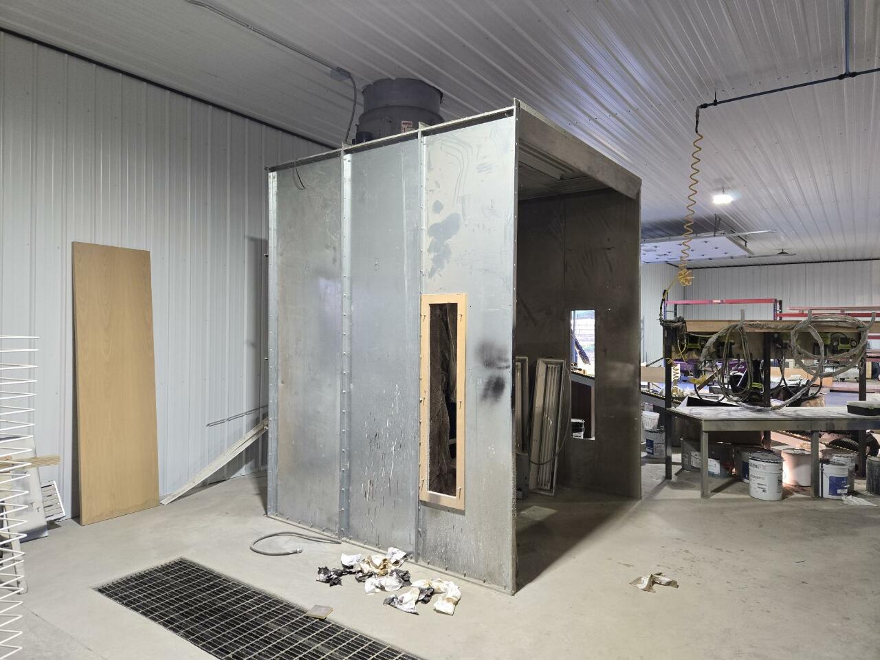 Col-Met 8' x 90" Deep Inside Up Draft Spray Booth 10' Tall