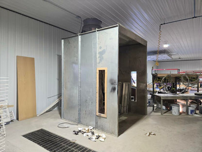 Col-Met 8' x 90" Deep Inside Up Draft Spray Booth 10' Tall