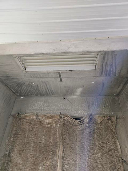 Col-Met 8' x 90" Deep Inside Up Draft Spray Booth 10' Tall