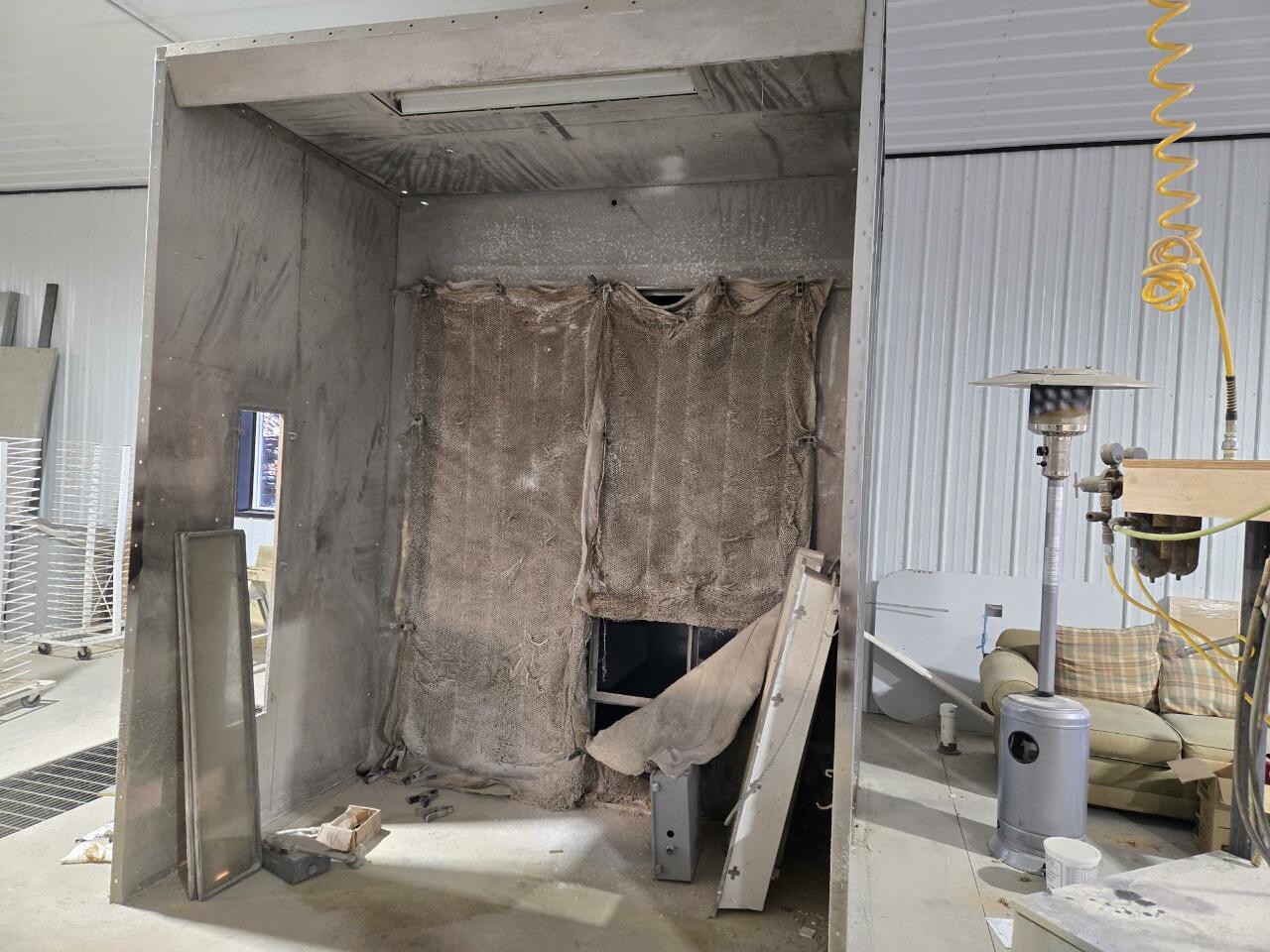 Col-Met 8' x 90" Deep Inside Up Draft Spray Booth 10' Tall