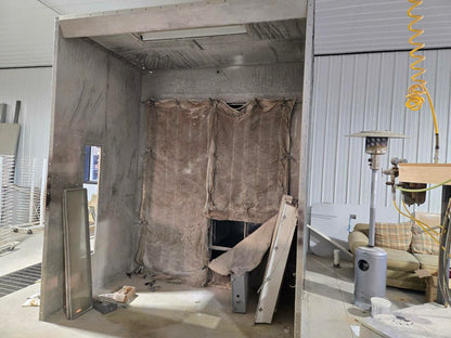 Col-Met 8' x 90" Deep Inside Up Draft Spray Booth 10' Tall