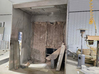 Col-Met 8' x 90" Deep Inside Up Draft Spray Booth 10' Tall