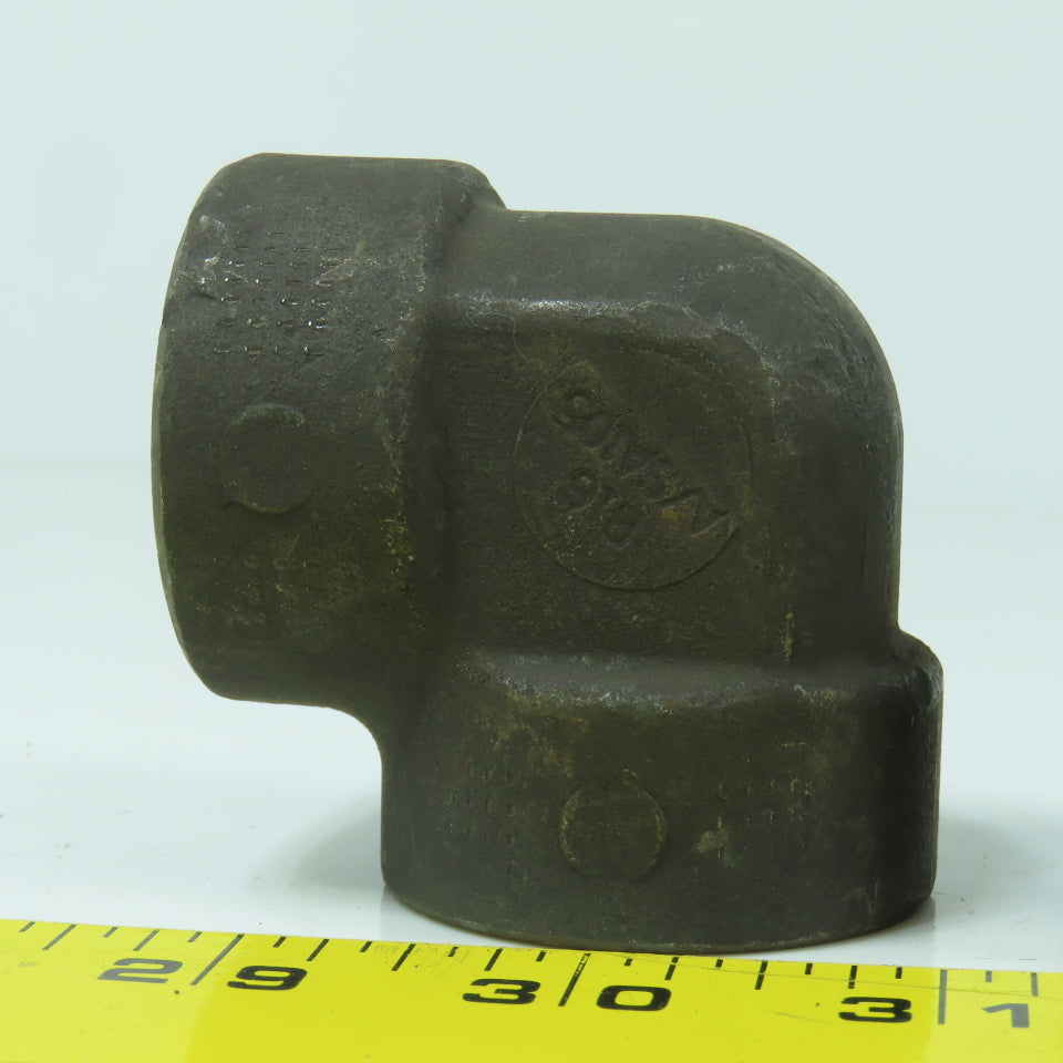 A/SA105 1-3/8" Black Malleable Iron Socket Weld Pipe Elbow 3M 90° Lot Of 4