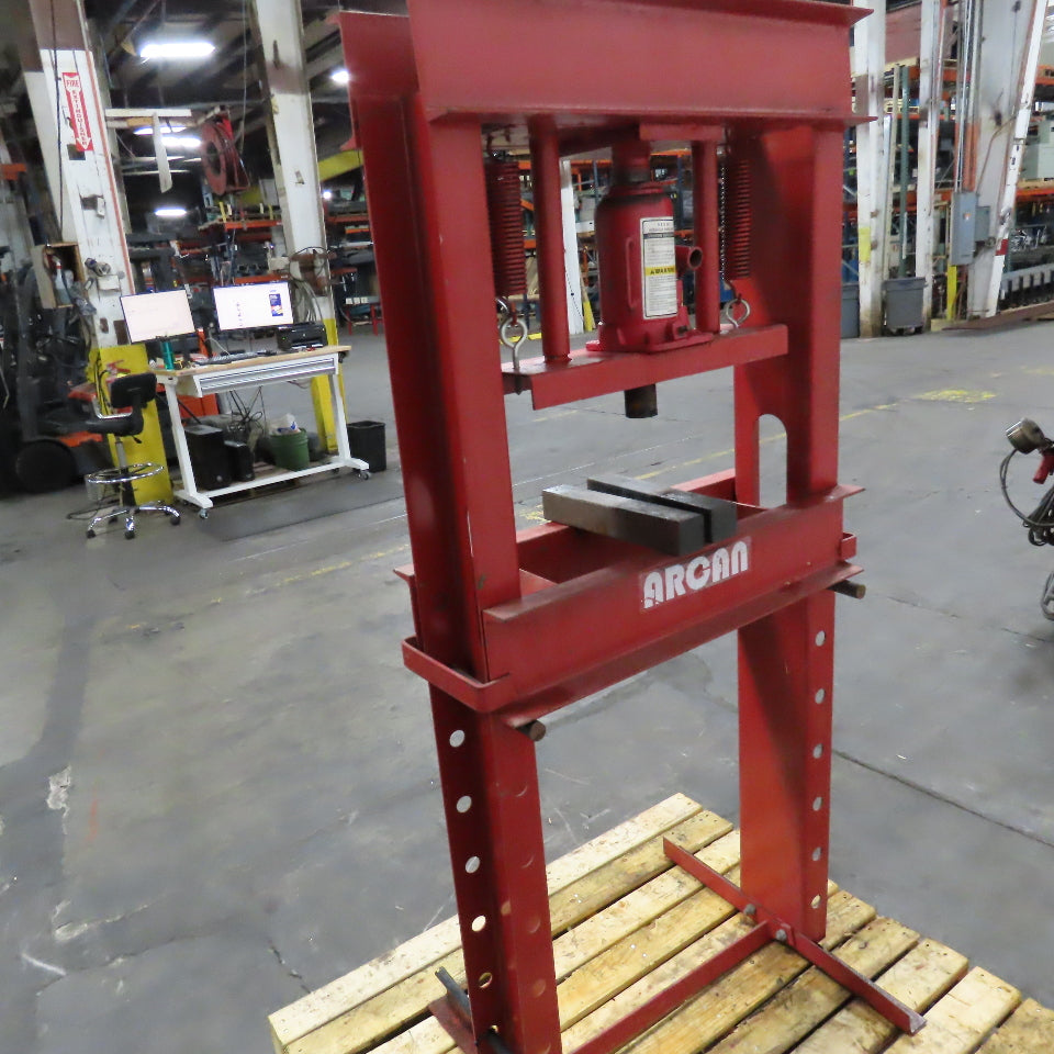 Arcan SPB-20 20 Ton H Frame Arbor Press 23-1/2" Between Frames