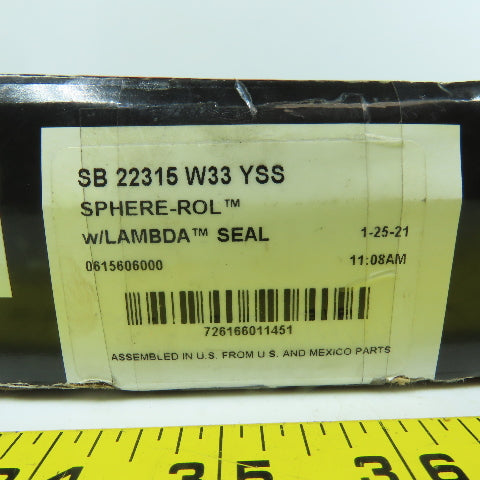 McGill SB 22315 W33 YSS Sphere-Rol Spherical Roller Bearing 75mm ID 160mm OD NEW