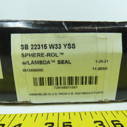 McGill SB 22315 W33 YSS Sphere-Rol Spherical Roller Bearing 75mm ID 160mm OD NEW