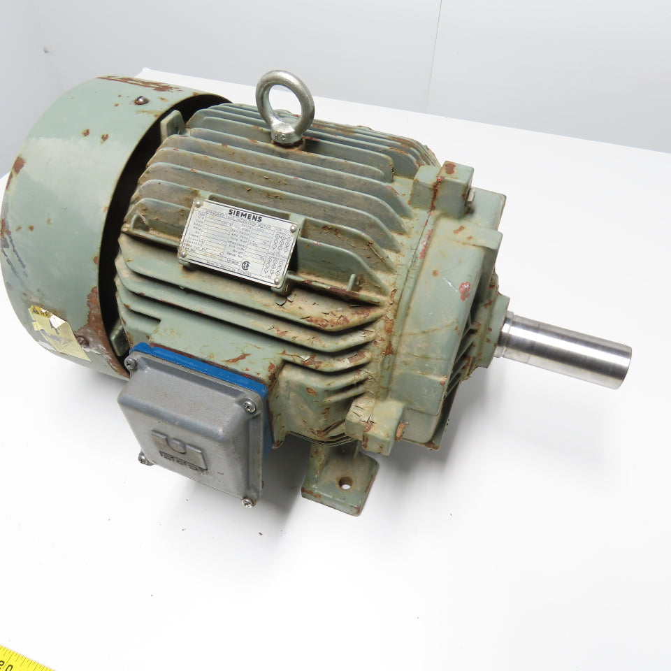 Siemens 1LA3 254-4-KY60 3Ph 15Hp RQZ TEFC Induction AC Motor 230/460V 254T Frame