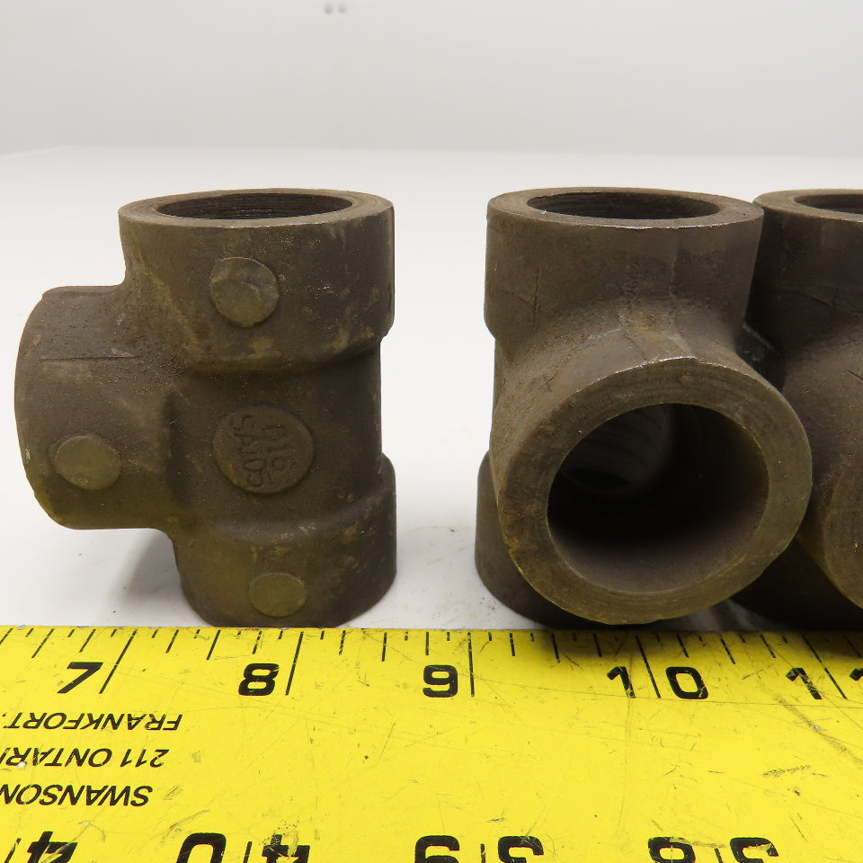 3/4" x 3/4" x 3/4" 3M Socket Weld Tee Fittings Lot Of 5