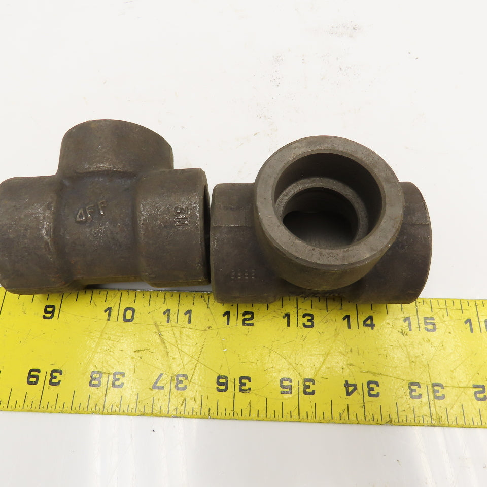 1" x 1" x 1" 3M Socket Weld Tee Fittings Lot Of 2