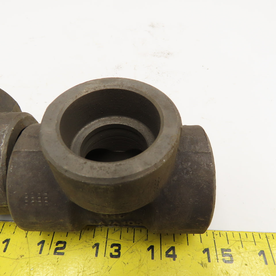 1" x 1" x 1" 3M Socket Weld Tee Fittings Lot Of 2