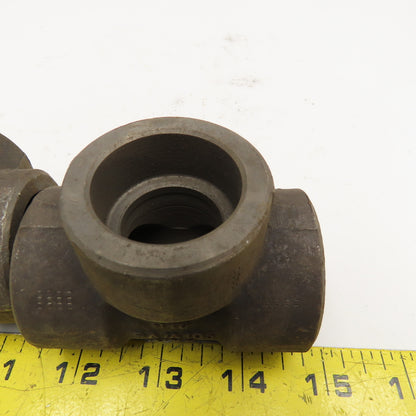 1" x 1" x 1" 3M Socket Weld Tee Fittings Lot Of 2