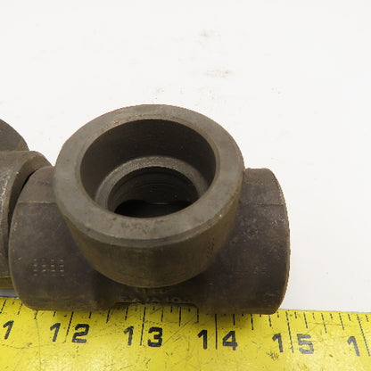 1" x 1" x 1" 3M Socket Weld Tee Fittings Lot Of 2