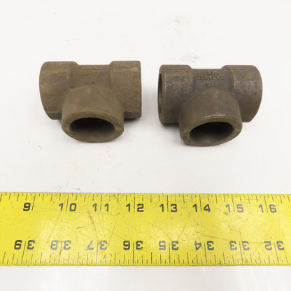 1" x 1" x 1" 3M Socket Weld Tee Fittings Lot Of 2