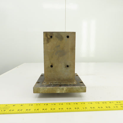 4-3/4" x 4-3/4" x 8" H Solid Steel Tombstone Workholding Fixture Machined Finish