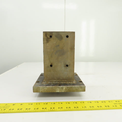 4-3/4" x 4-3/4" x 8" H Solid Steel Tombstone Workholding Fixture Machined Finish
